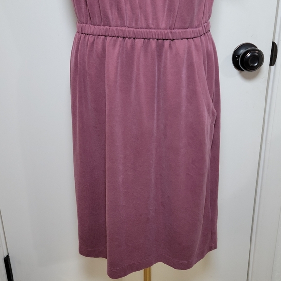 Cynthia Rowley Women's Purple Modest Mini Dress Stretch Waist Pockets Size M - Picture 2 of 9